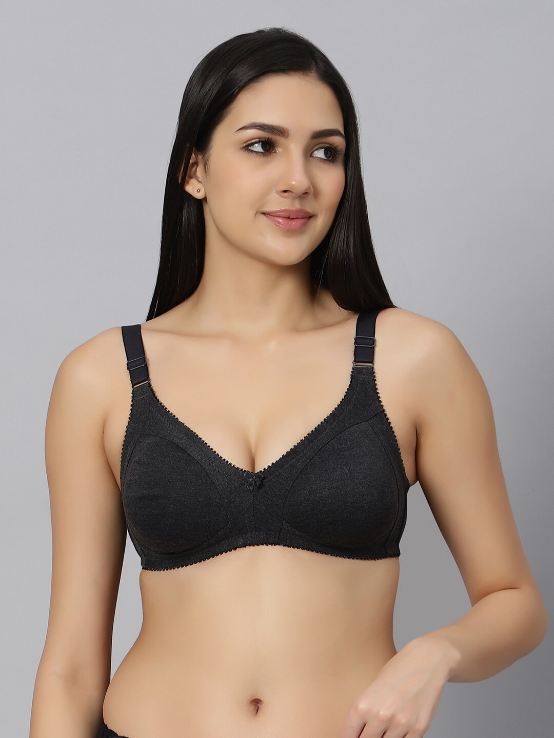 

Bluenixie Full Coverage Anti Bacterial Bra, Grey