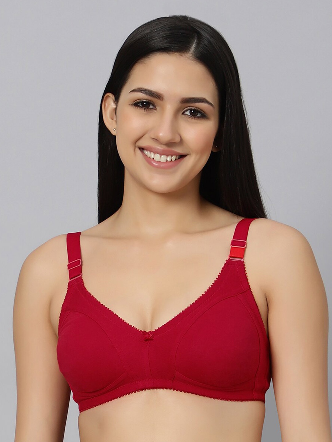 

Bluenixie Full Coverage Non-Wired Anti Bacterial Bra, Red
