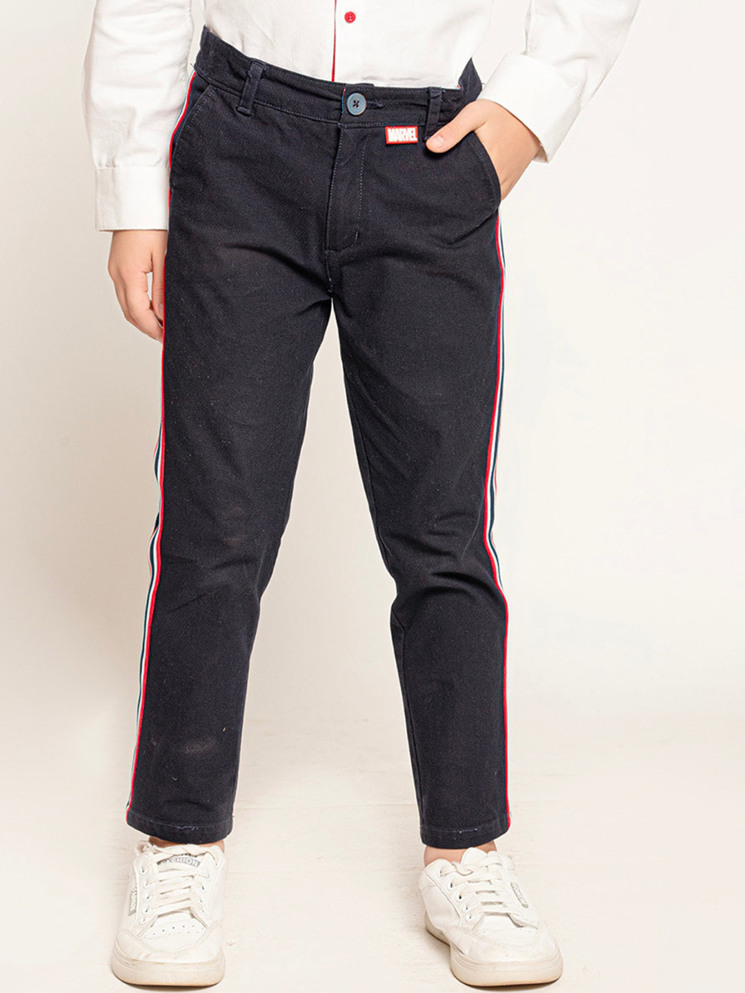 

One Friday Boys Relaxed Chino Trousers, Navy blue