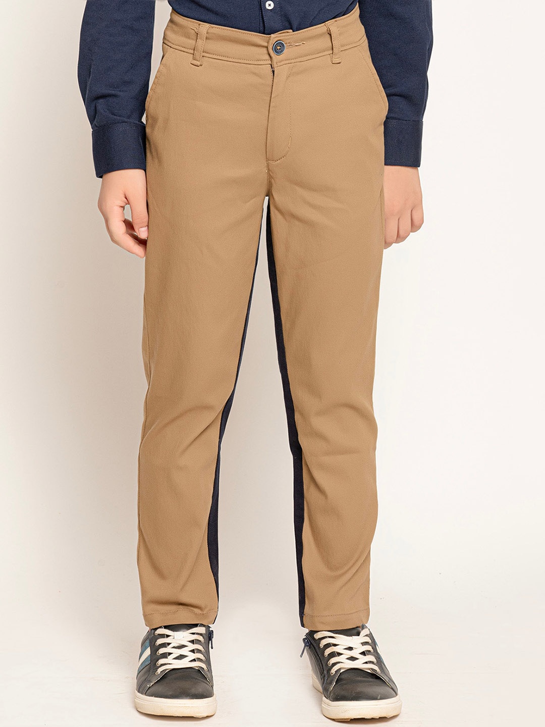

One Friday Boys Relaxed Cotton Chinos Trousers, Beige