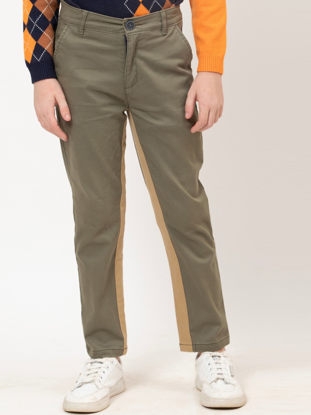 

One Friday Boys Relaxed Chinos Trousers, Green