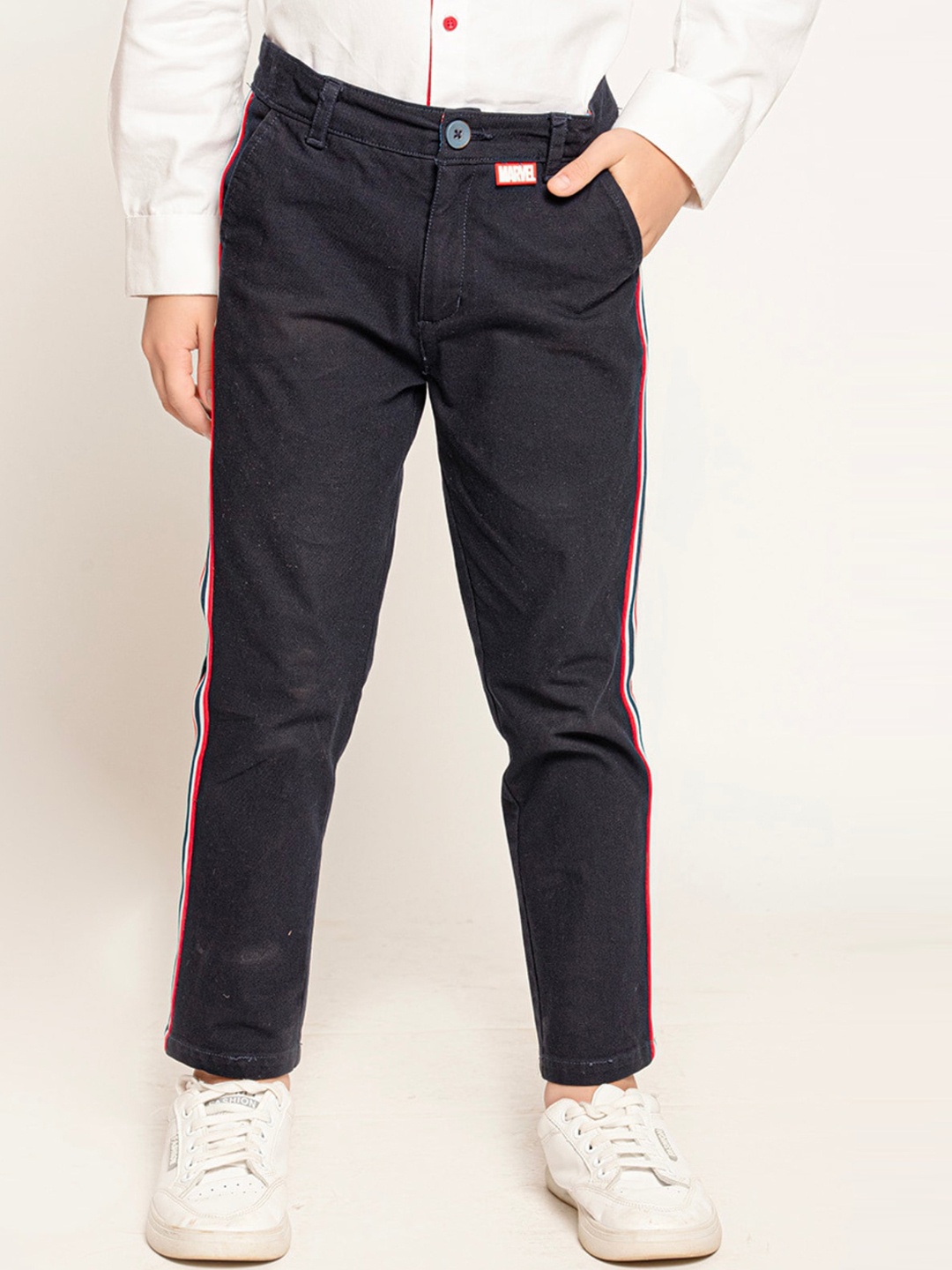 

One Friday Boys Relaxed Chinos Trousers, Navy blue