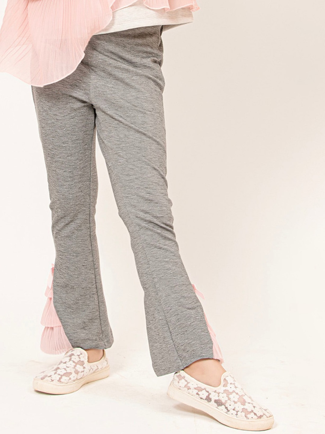 

One Friday Girls Relaxed Bootcut Trousers, Grey