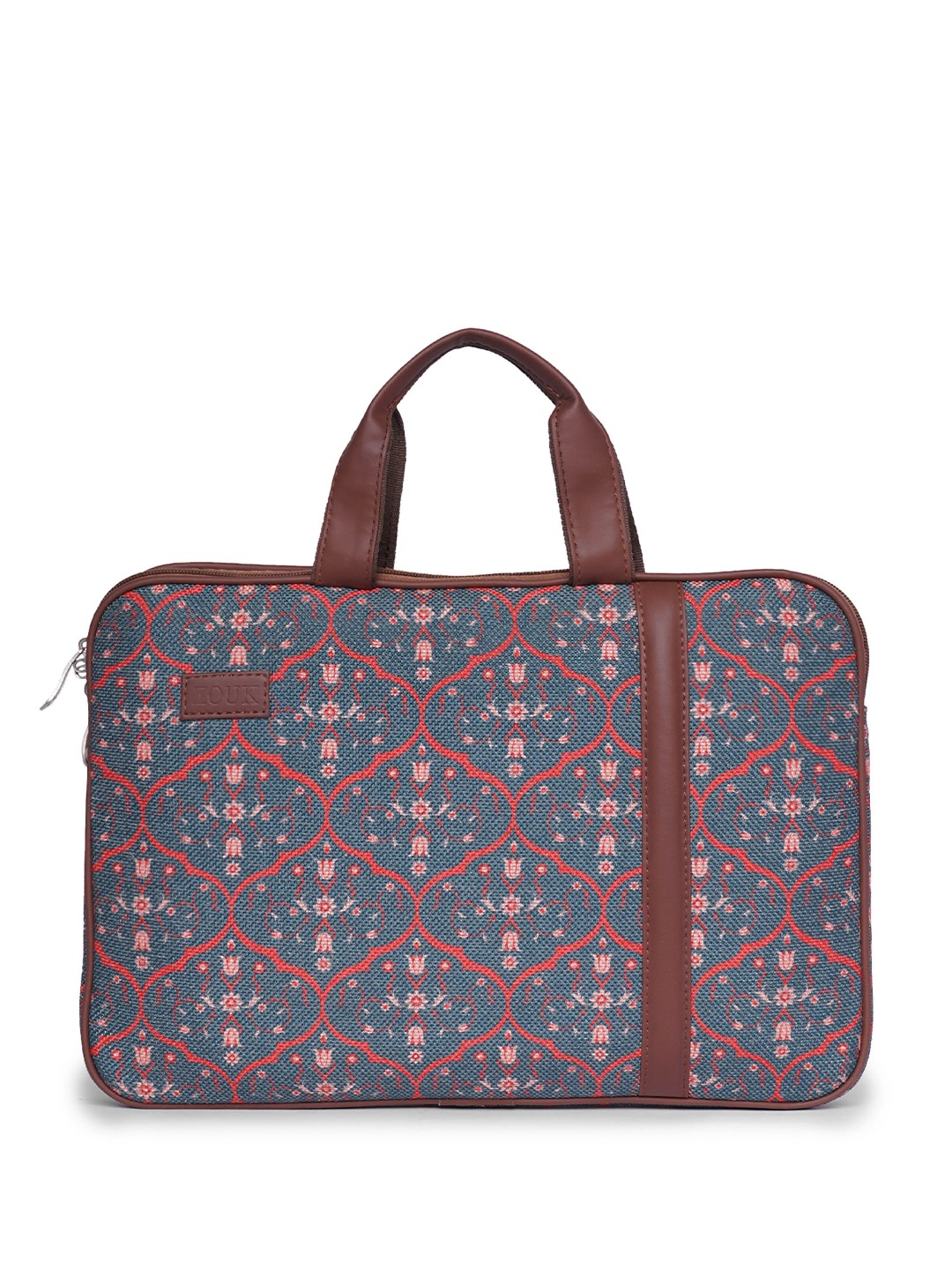 

ZOUK Printed Jute Laptop Bag Up to 16 Inch laptop, Blue