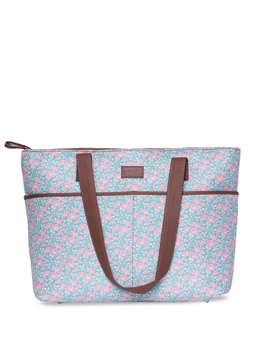 

ZOUK Floral Printed Water Resistant Shoulder Bag, Blue