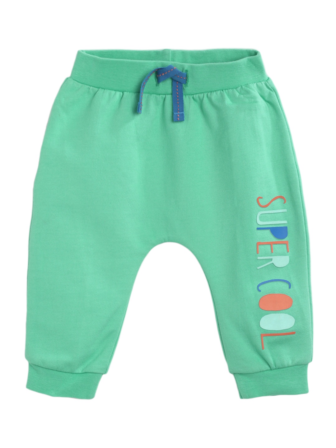 

MINI KLUB Boys Sea Green Regular Fit Solid Joggers