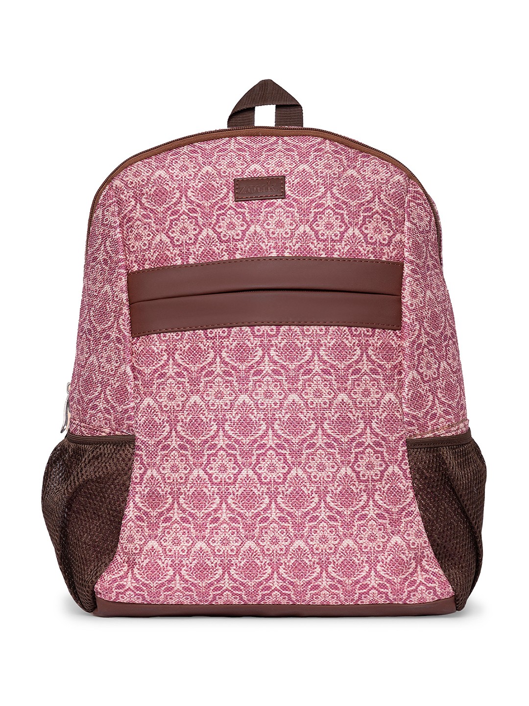 

ZOUK Women Printed 14 Inch Laptop Vegan Leather Backpack, Red