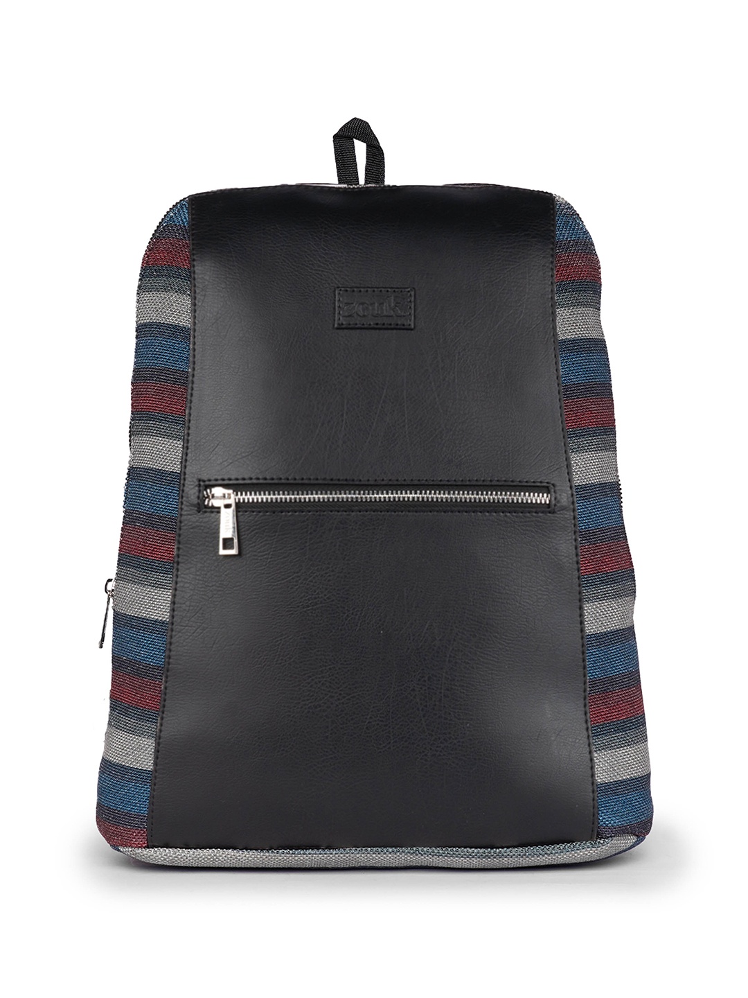 

ZOUK Women Striped Backpack Up To 14 Inch Laptop, Black
