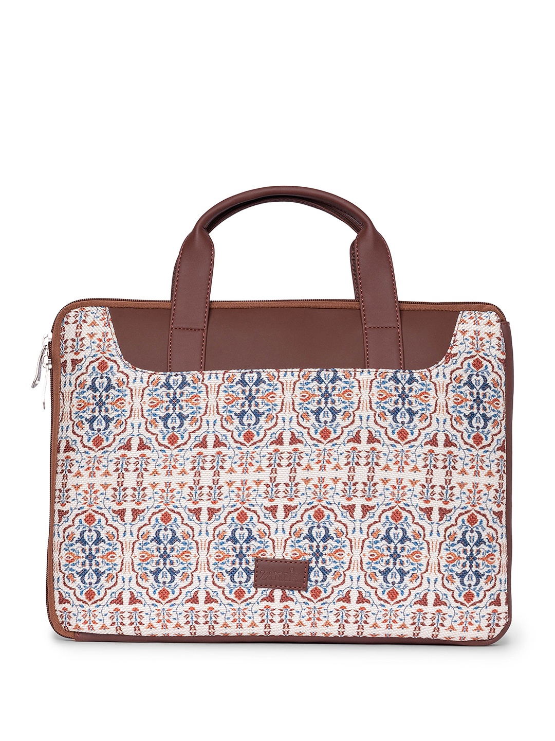 

ZOUK Printed Jute Laptop Bag Up to 16 Inch laptop, Blue