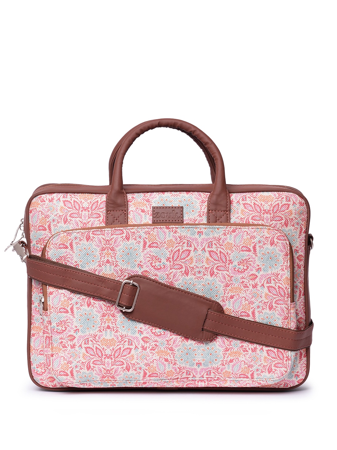 

ZOUK Women Printed Jute Laptop Bag Up to 16 inch, White