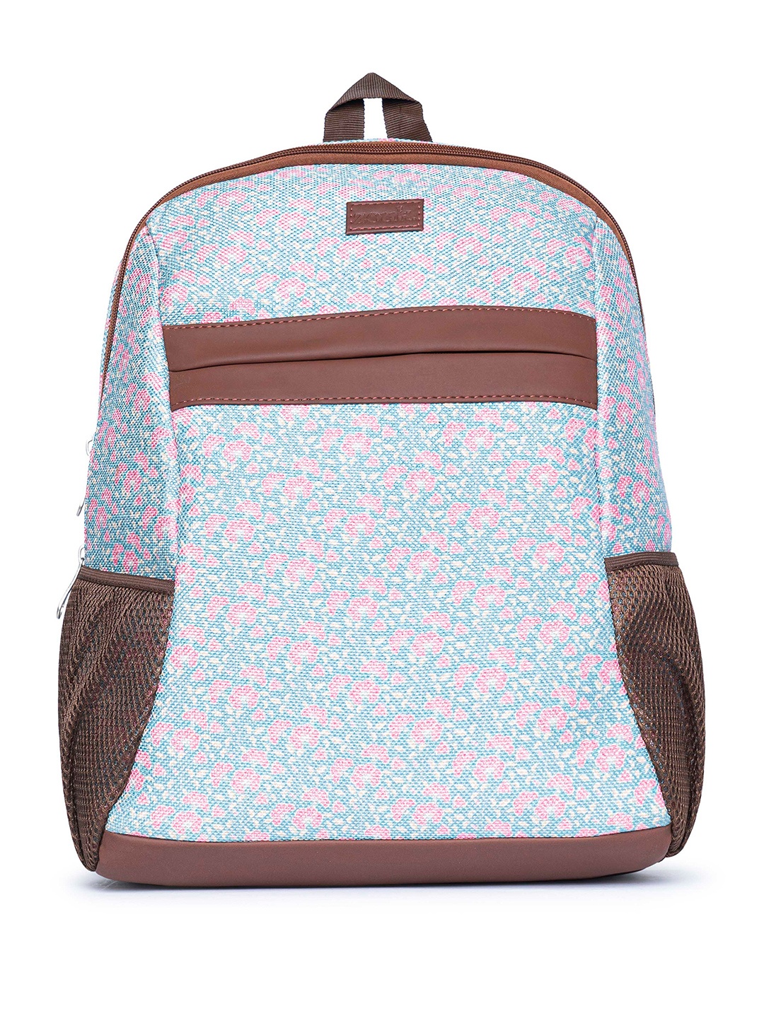 

ZOUK Women Floral Printed Water Resistance Padded Backpack, Blue