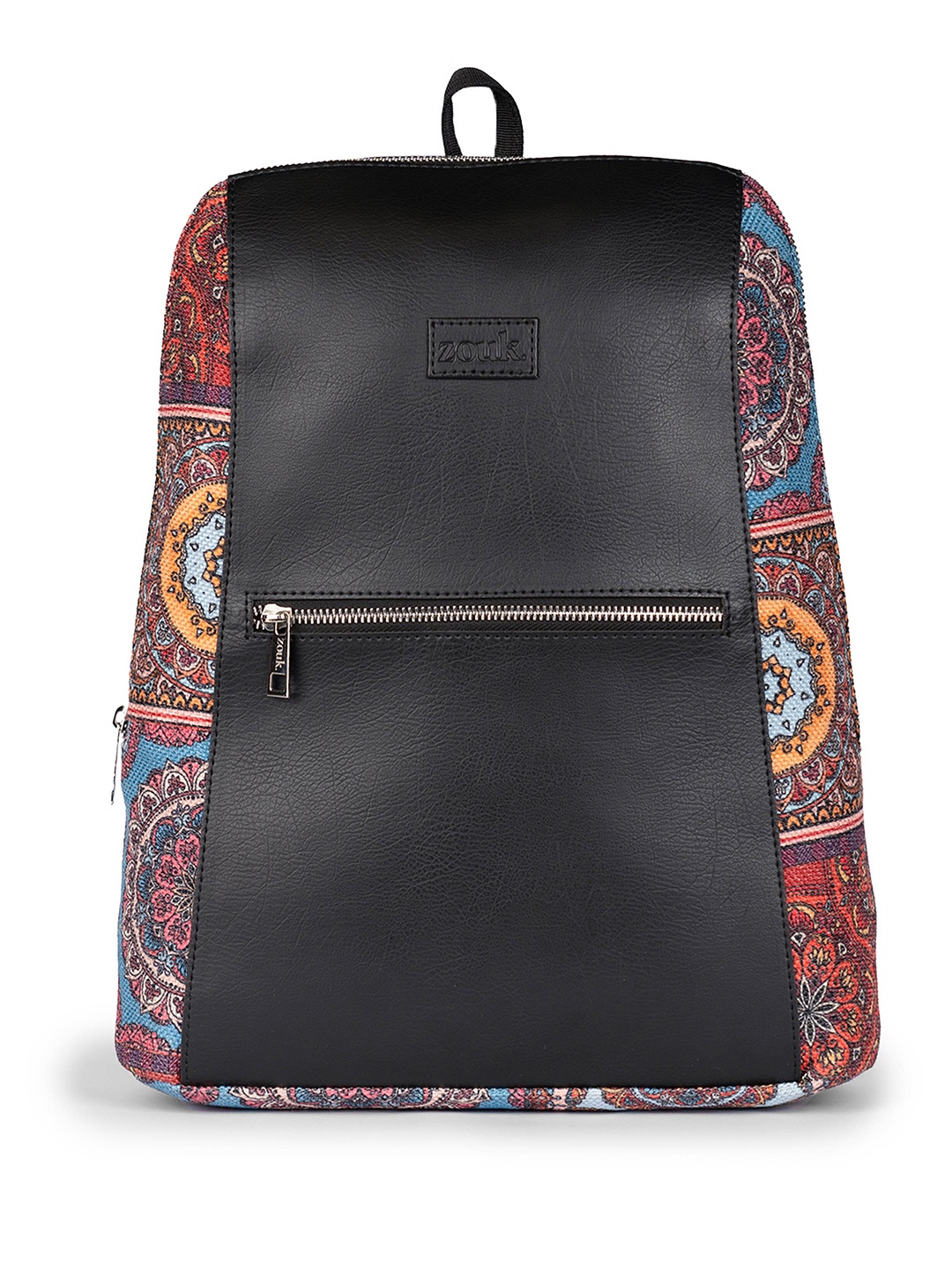 

ZOUK Women Geometric Printed Backpack Up To 14 Inch Laptop, Black