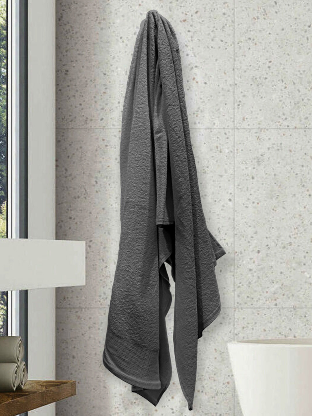 

LABHAM Grey 450 GSM Pure Cotton Anti-Bacterial Bath Towel