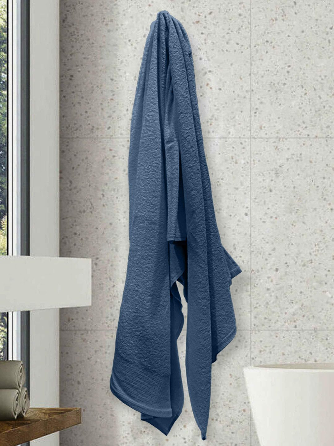 

LABHAM Blue 450 GSM Pure Cotton Anti-Bacterial Bath Towel