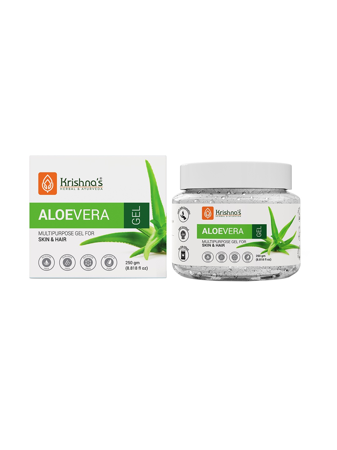 

Krishna's Herbal & Ayurveda AloeVera Gel 250 g, Coffee brown