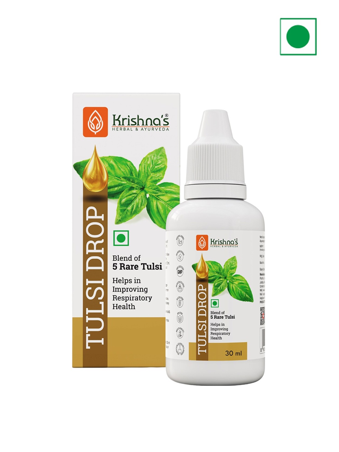 

Krishna's Herbal & Ayurveda Tulsi Drop - 30 ml, White