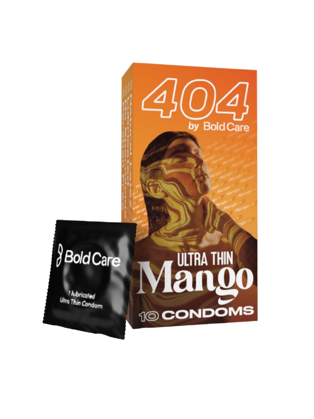 

Bold Care 404 Super Ultra Thin Mango Flavored Condoms - 10 Pcs, Orange