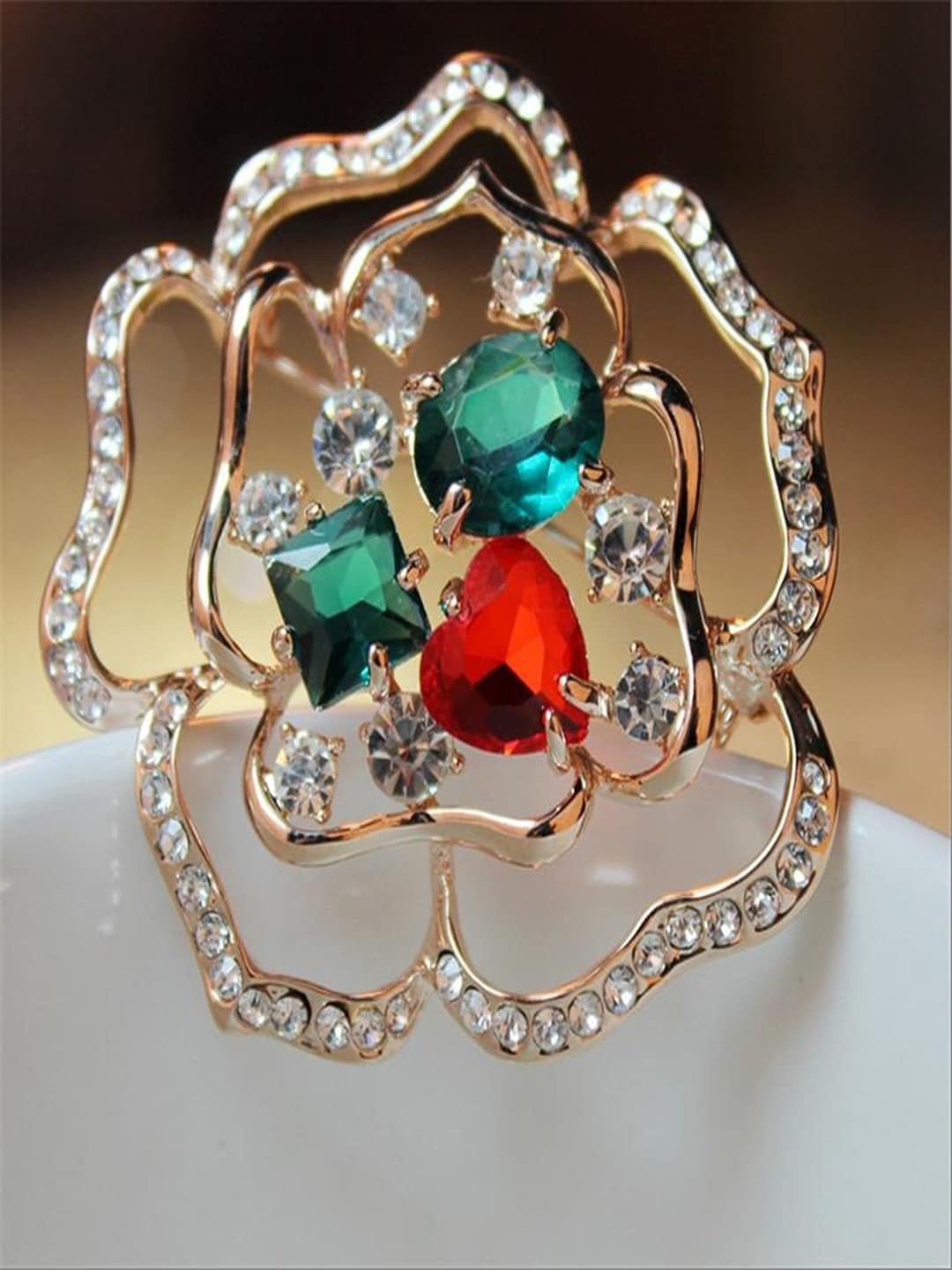 

UNIVERSITY TRENDZ Gold-Plated Brooch