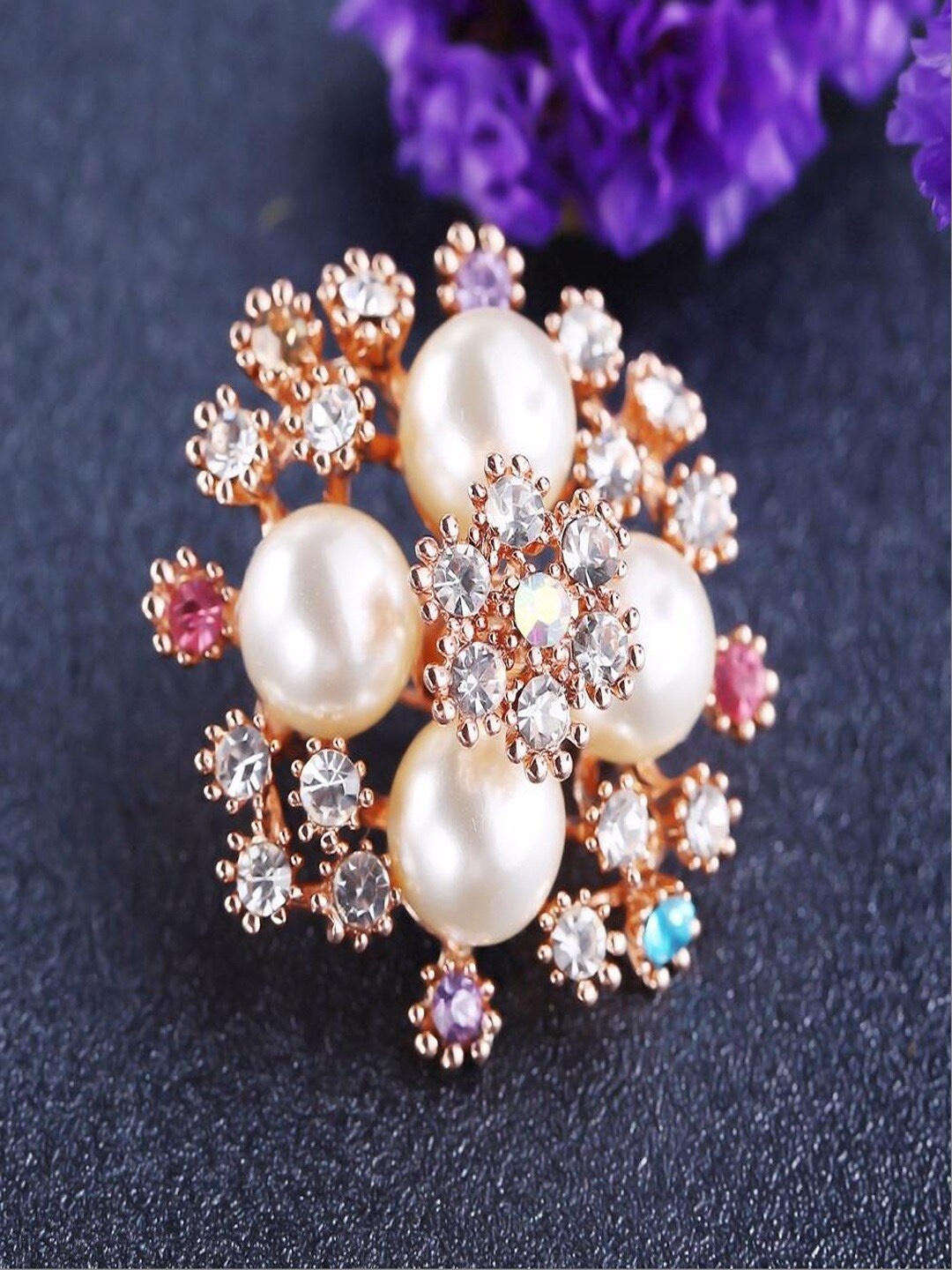 

UNIVERSITY TRENDZ Gold-Plated Brooch