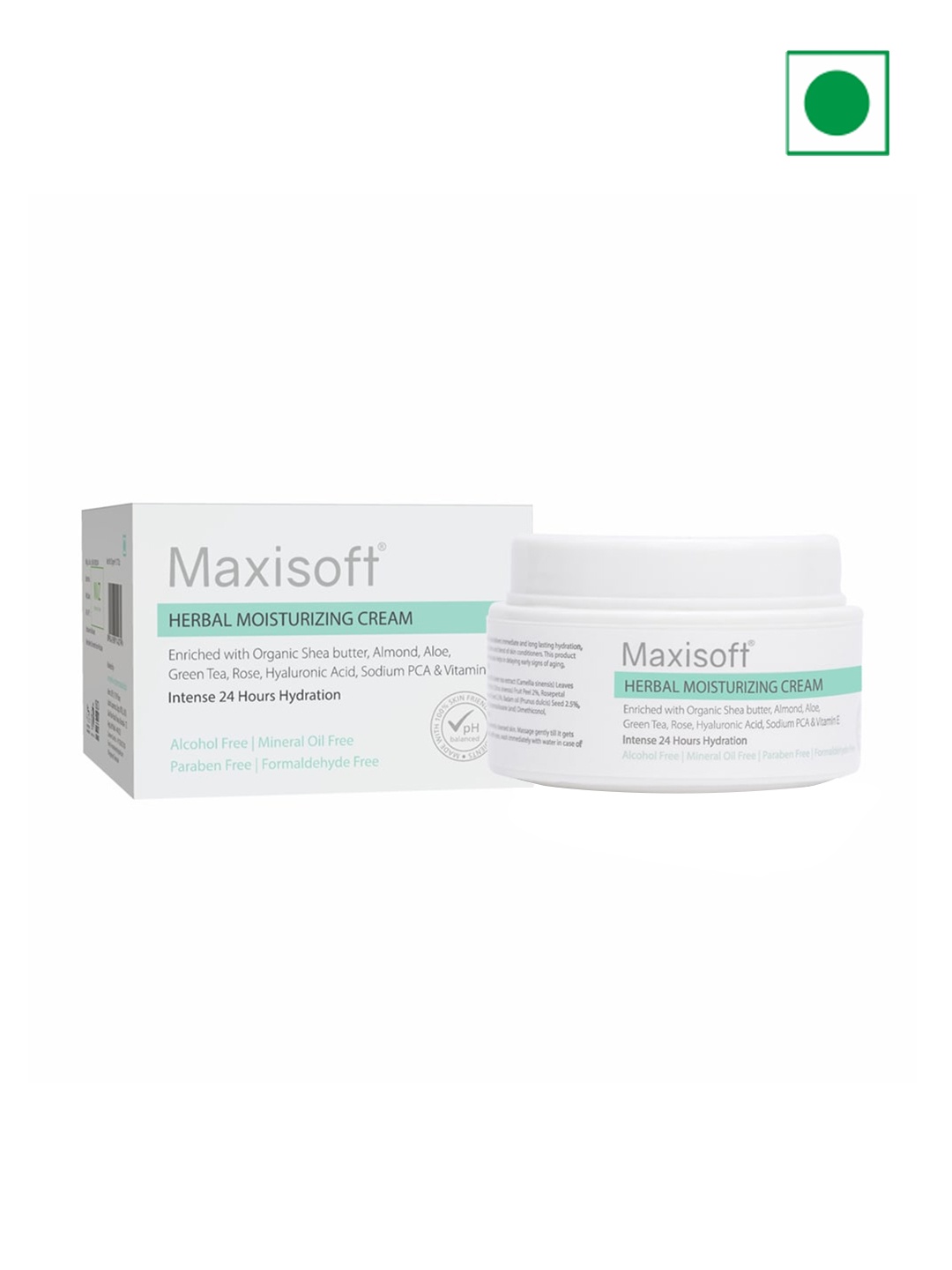 

Maxisoft Herbal Moisturizing Cream with Shea Butter & Almond - 50 g, White