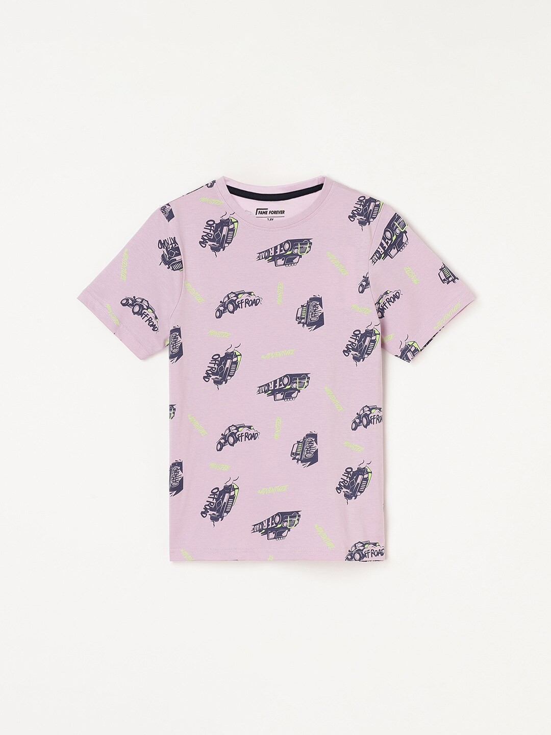 

Fame Forever by Lifestyle Boys Graphic Printed Cotton T-shirt, Purple