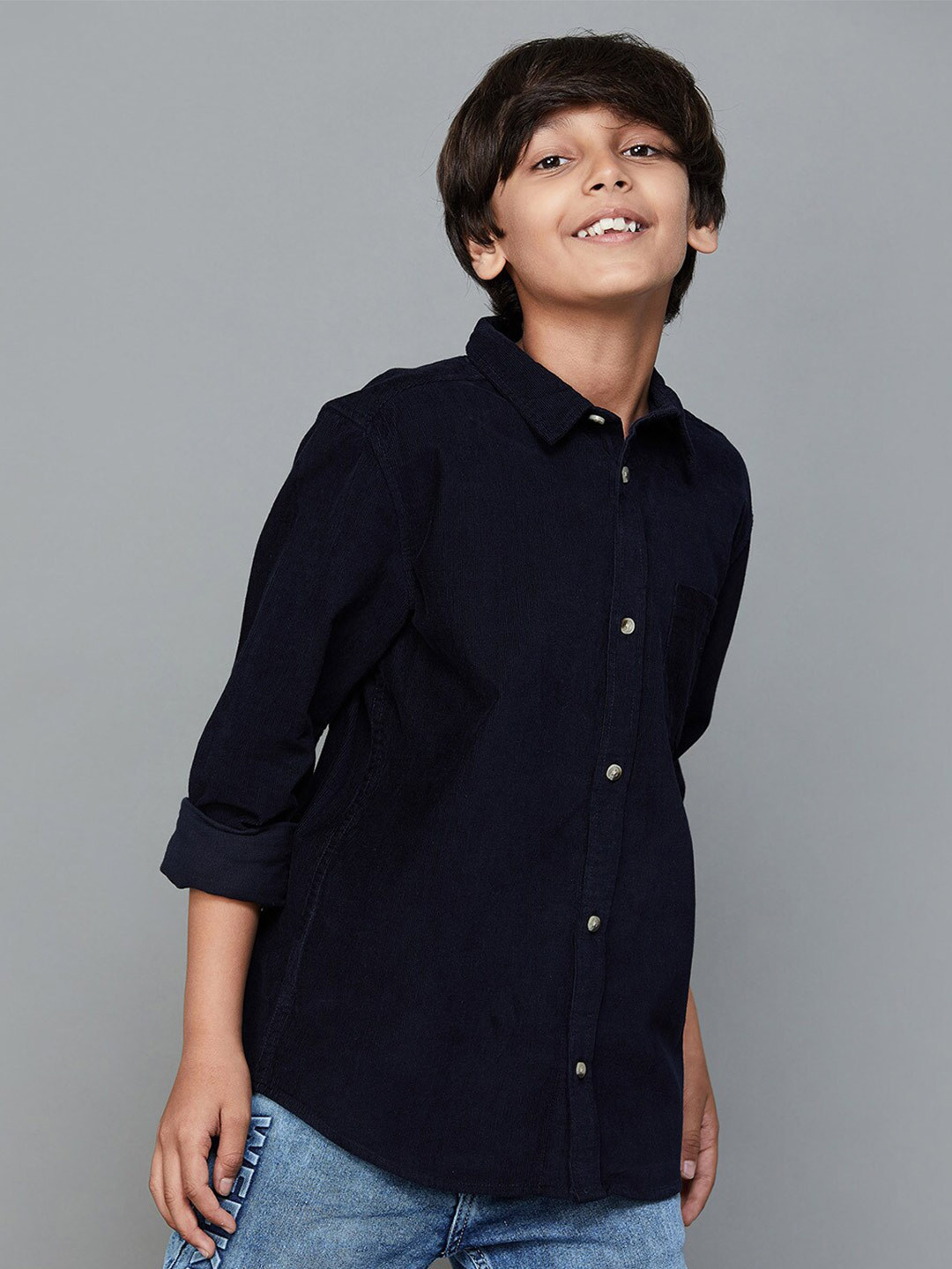 

Fame Forever by Lifestyle Boys Opaque Casual Shirt, Blue