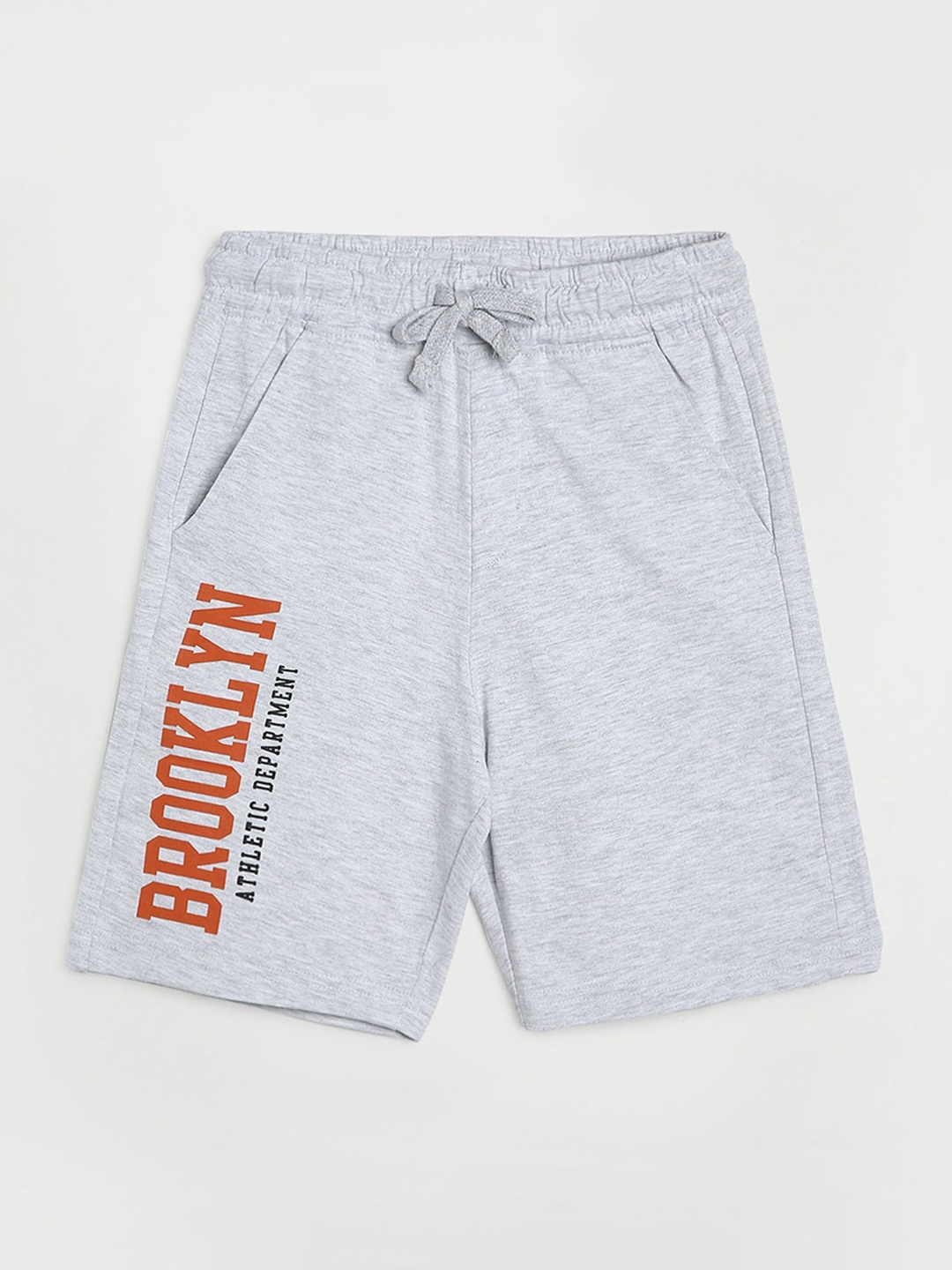 

Fame Forever by Lifestyle Boys Printed Mid-Rise Shorts, Grey melange