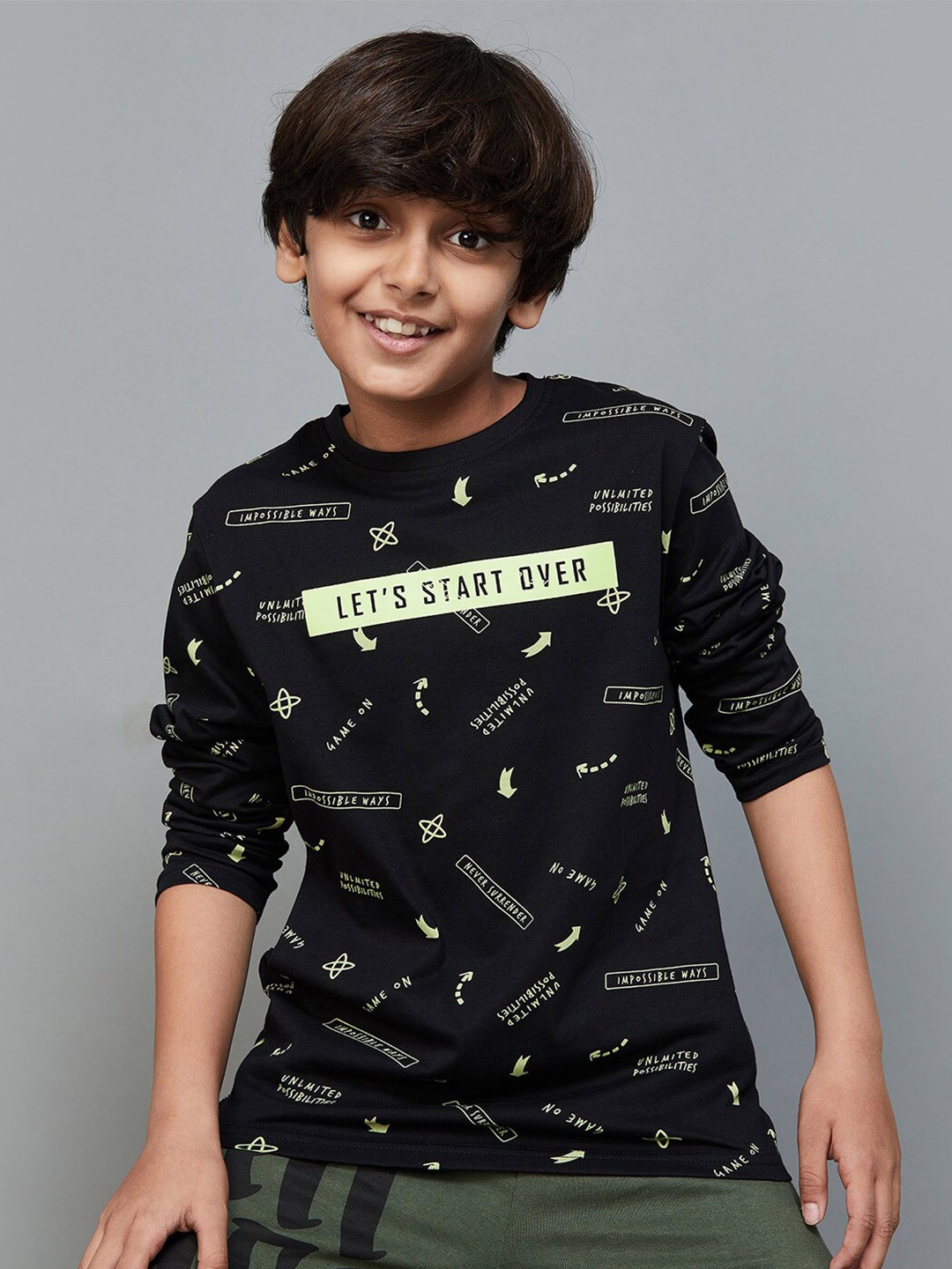 

Fame Forever by Lifestyle Boys Typography Printed Pure Cotton T-shirt, Black