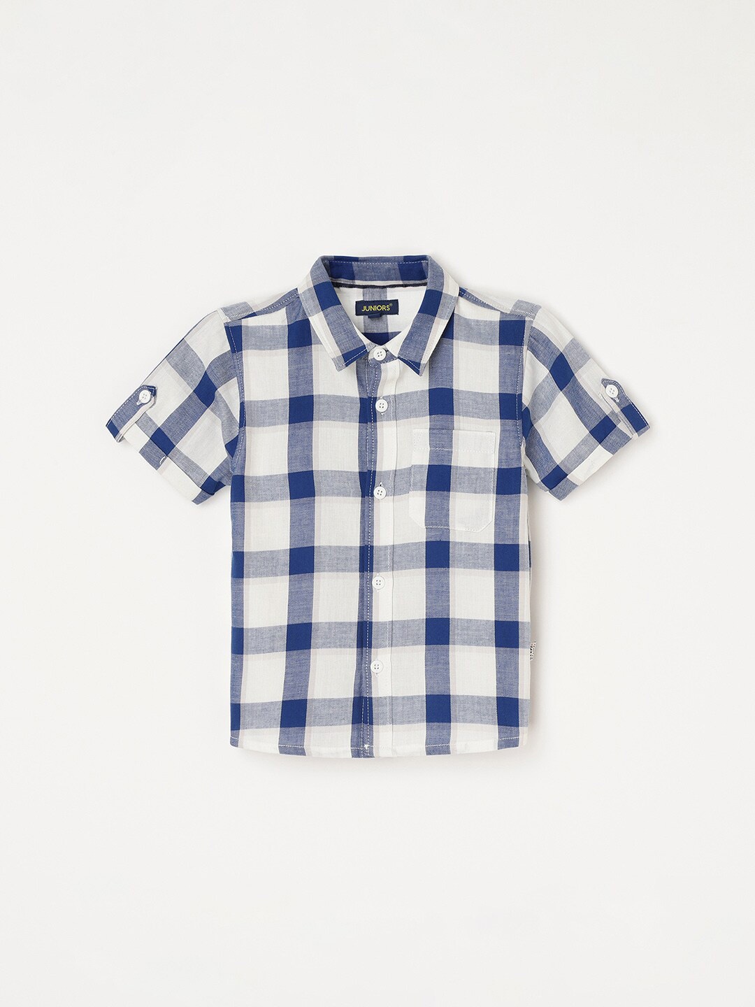 

Juniors by Lifestyle Boys Checked Pure Cotton Casual Shirt, White