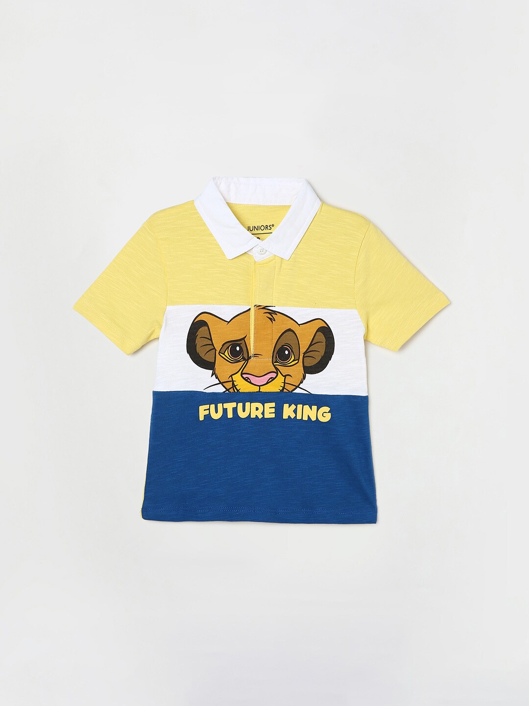 

Juniors by Lifestyle Boys Colourblocked Polo Collar Cotton T-shirt, Yellow