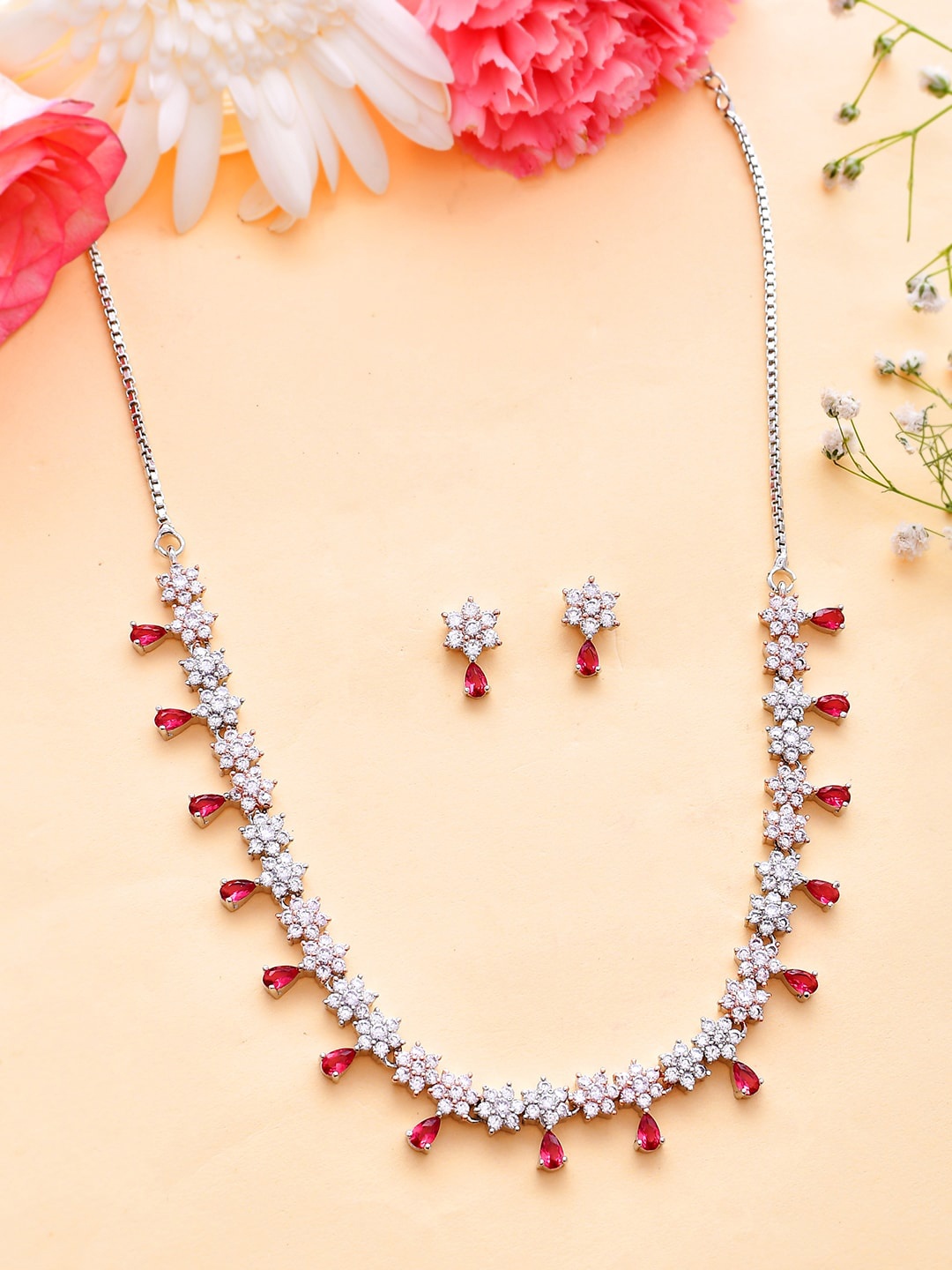 

Voylla Gold-Plated CZ Studded Jewellery Set