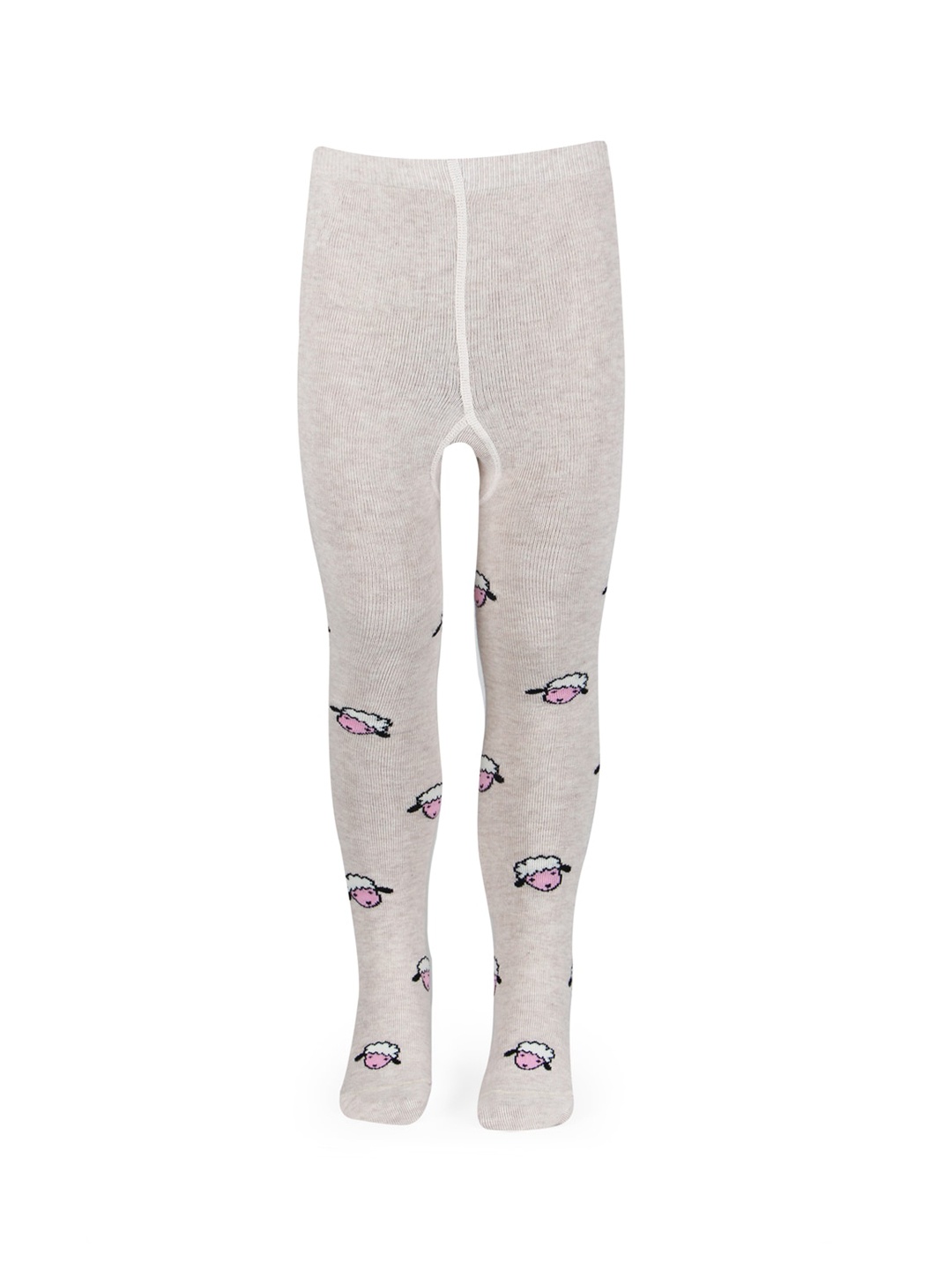

Bonjour Infants Printed Cotton Tights With Attached Stockings, Cream