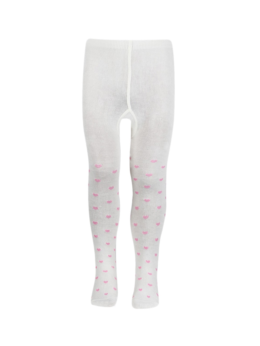 

Bonjour Infants Printed Cotton Tights With Attached Stockings, Off white