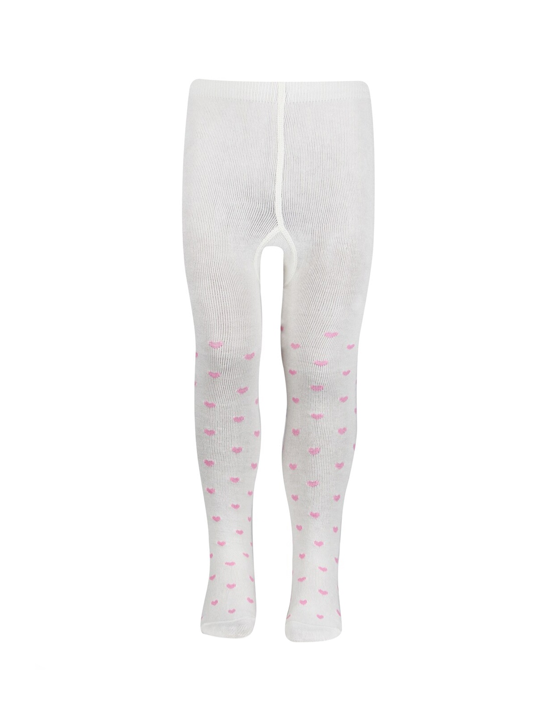 

Bonjour Infants Printed Cotton Tights With Attached Stockings, Off white