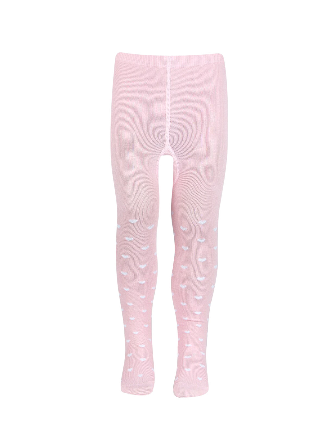 

Bonjour Kids Printed Cotton Tights With Attached Stockings, Pink