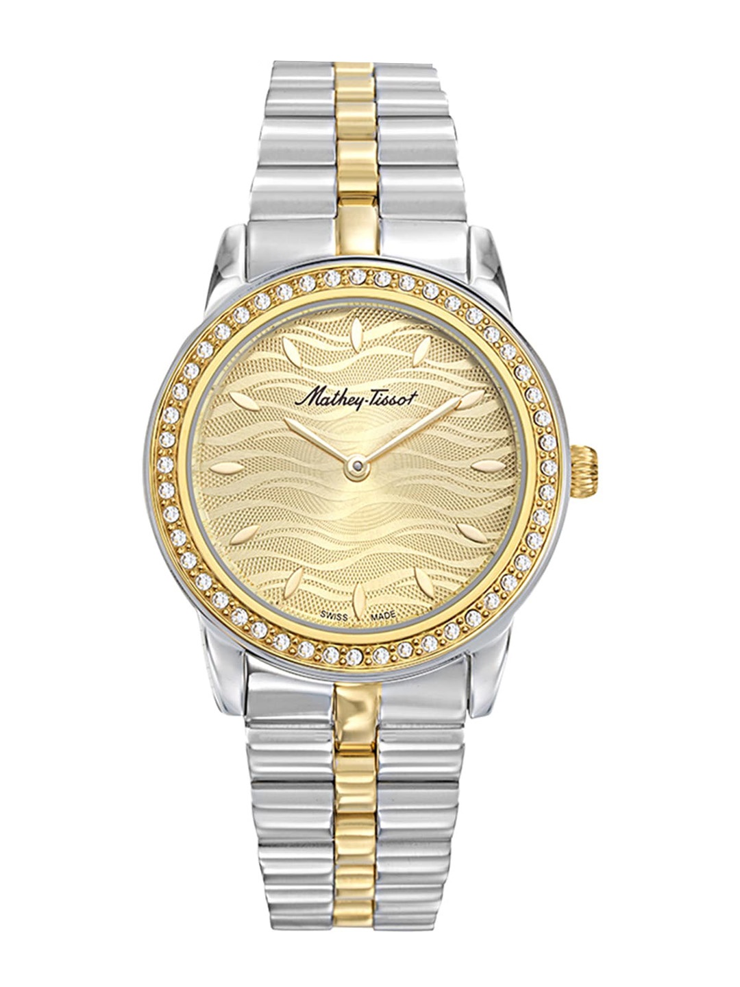 

Mathey-Tissot Women Swiss Made Golden Dial Quartz Watch -D10860BQDI, Gold
