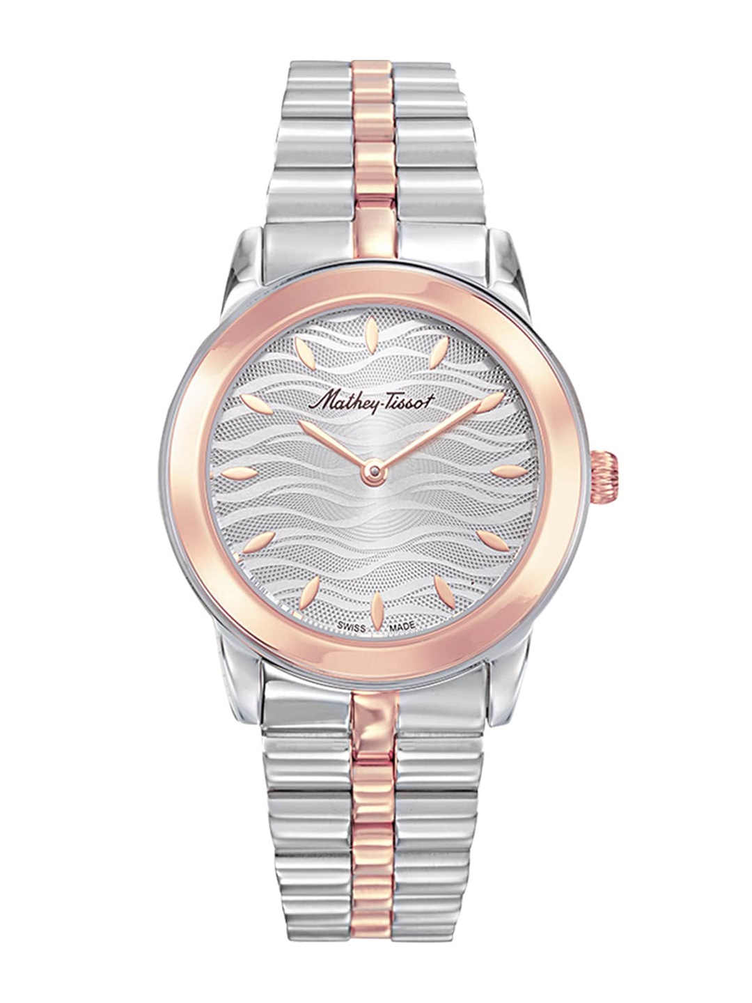 

Mathey-Tissot Women Round Dial Stainless Steel Analogue Watch D10860BS, Silver