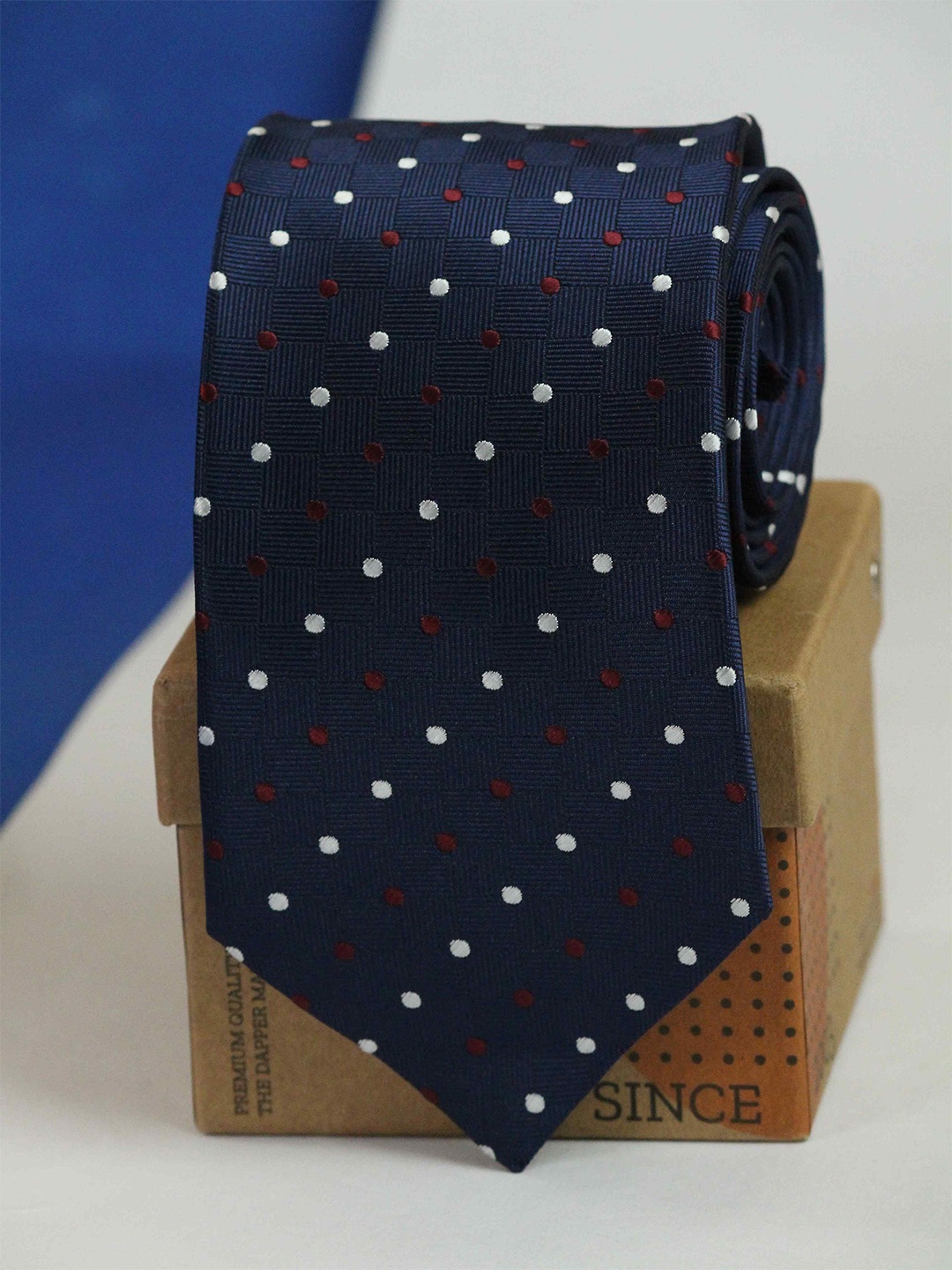 

Tossido Men Printed Broad Tie, Blue