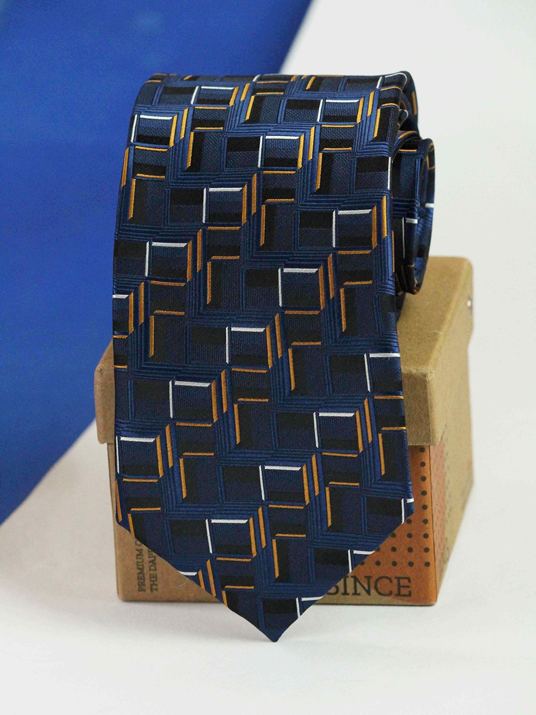 

Tossido Men Woven Design Broad Casual Tie, Blue