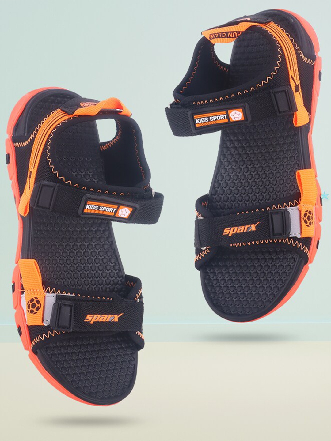 

Sparx Boys Printed Sports Sandals, Black