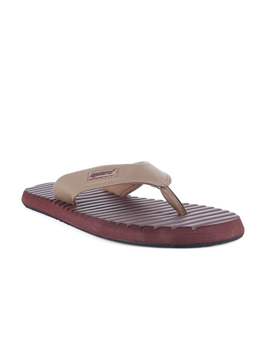 

Sparx Men Textured Thong Flip-Flops, Camel brown