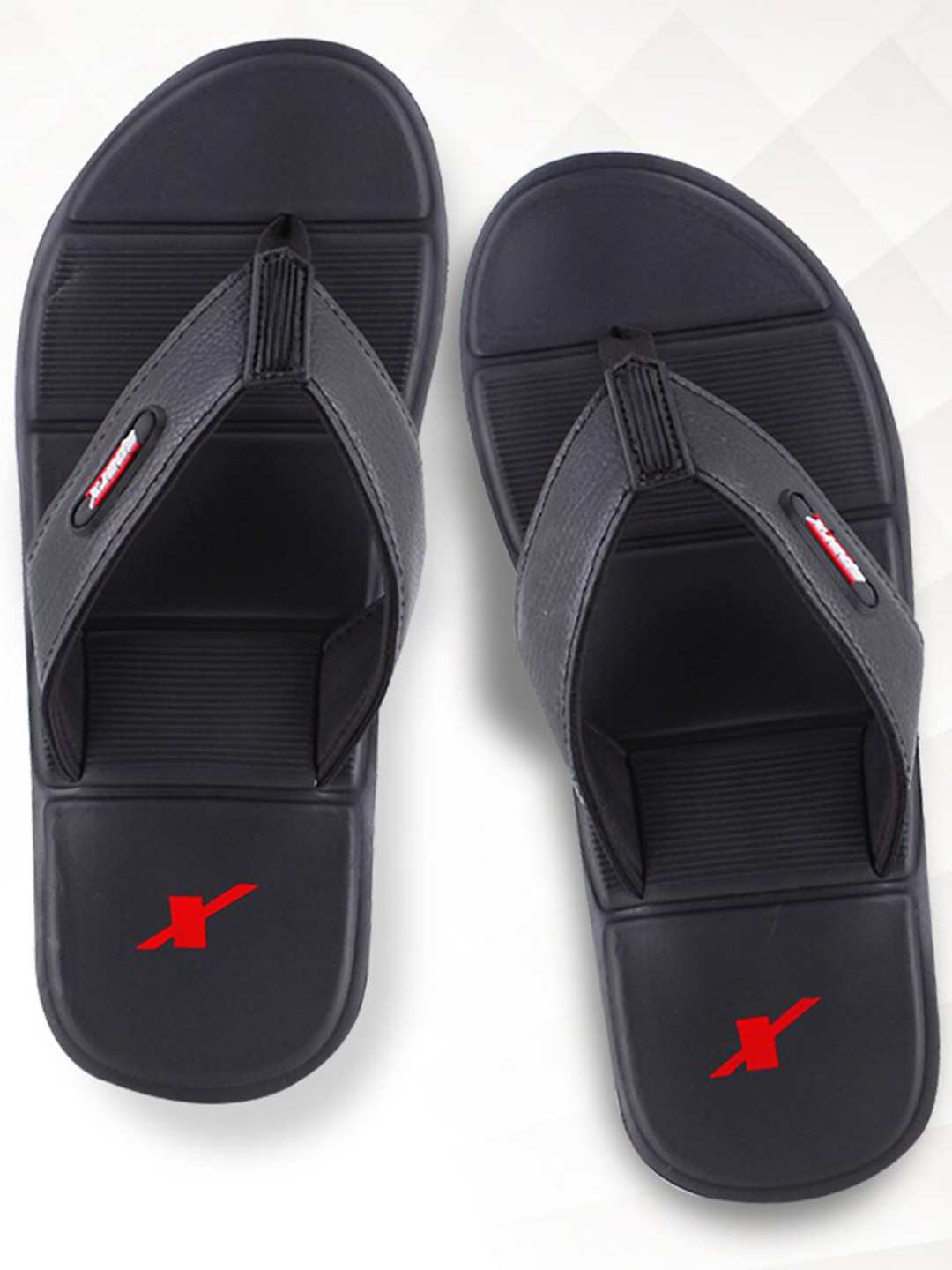 

Sparx Men Textured Thong Flip-Flops, Black