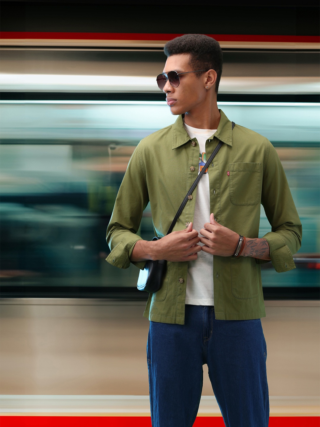 

Levis Pure Cotton Tailored Jacket, Green