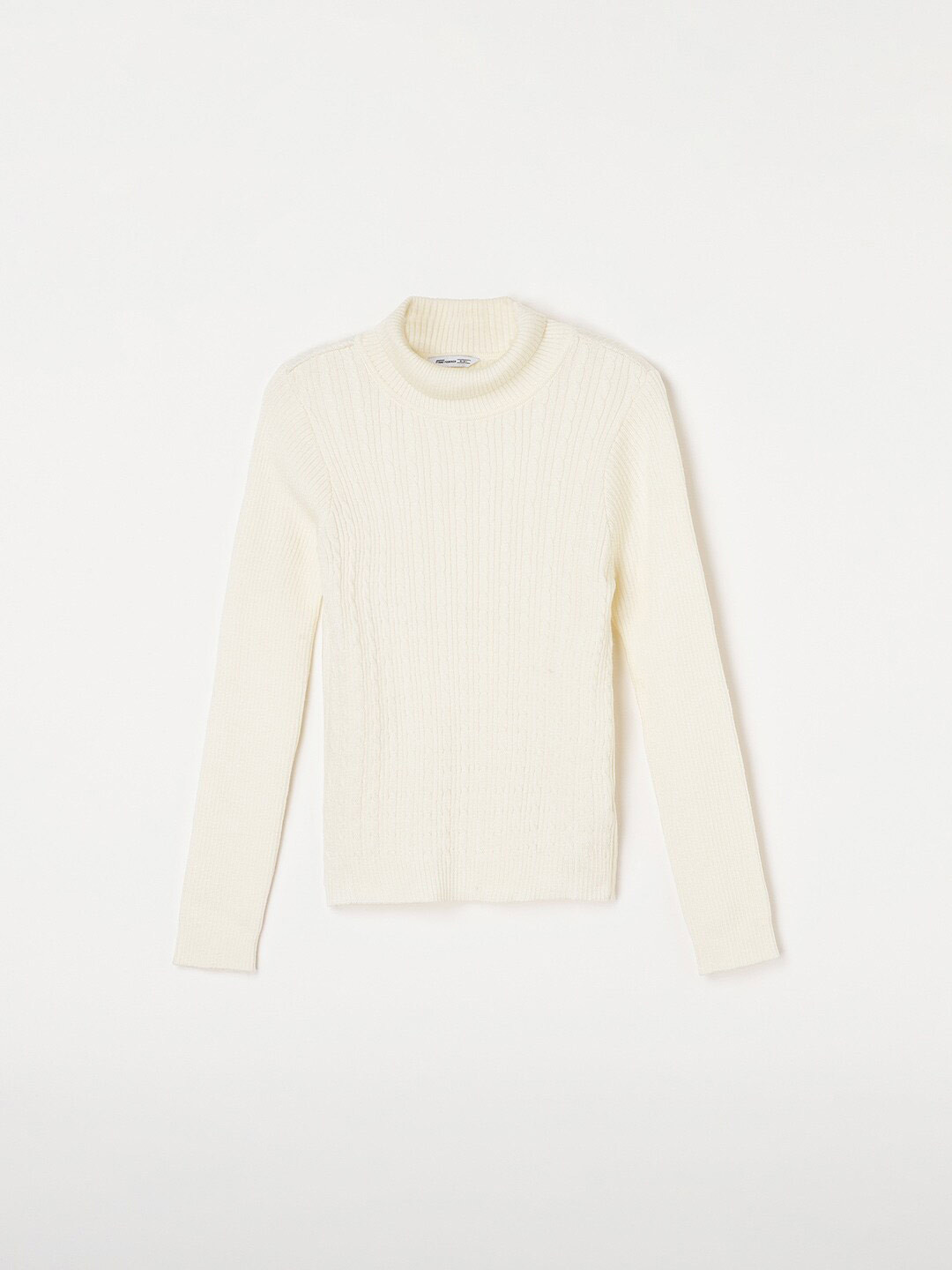 

Fame Forever by Lifestyle Girls Self Design Cable Knit Acrylic Pullover Sweater, Off white