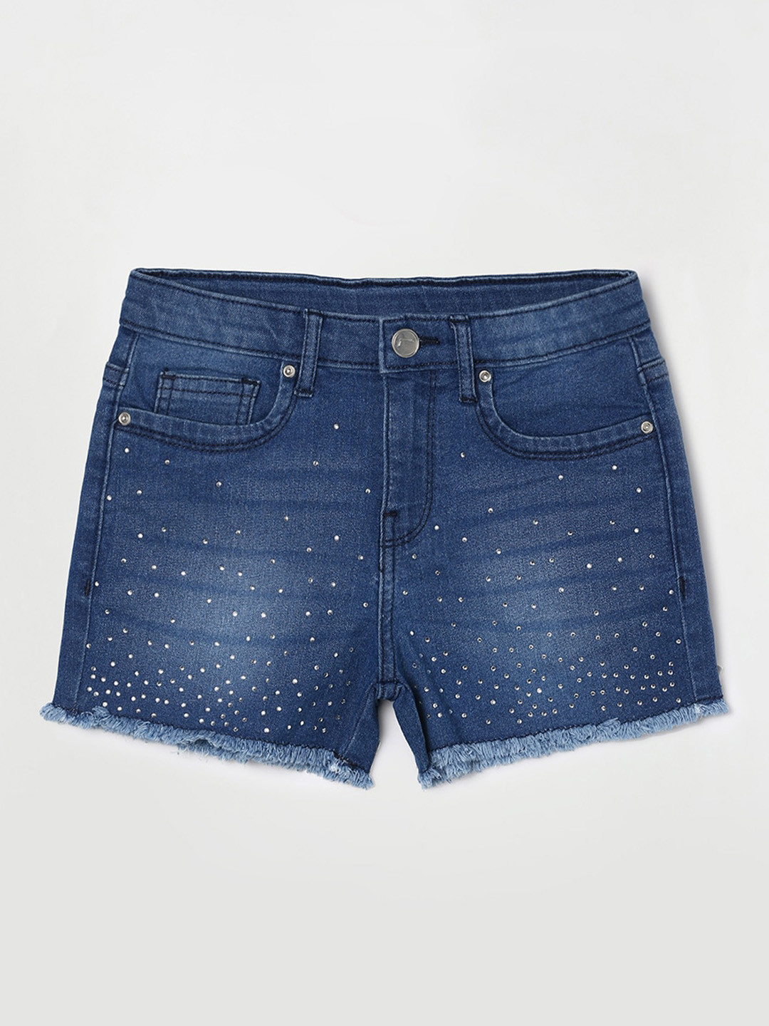 

Fame Forever by Lifestyle Girls Washed Denim Shorts, Blue