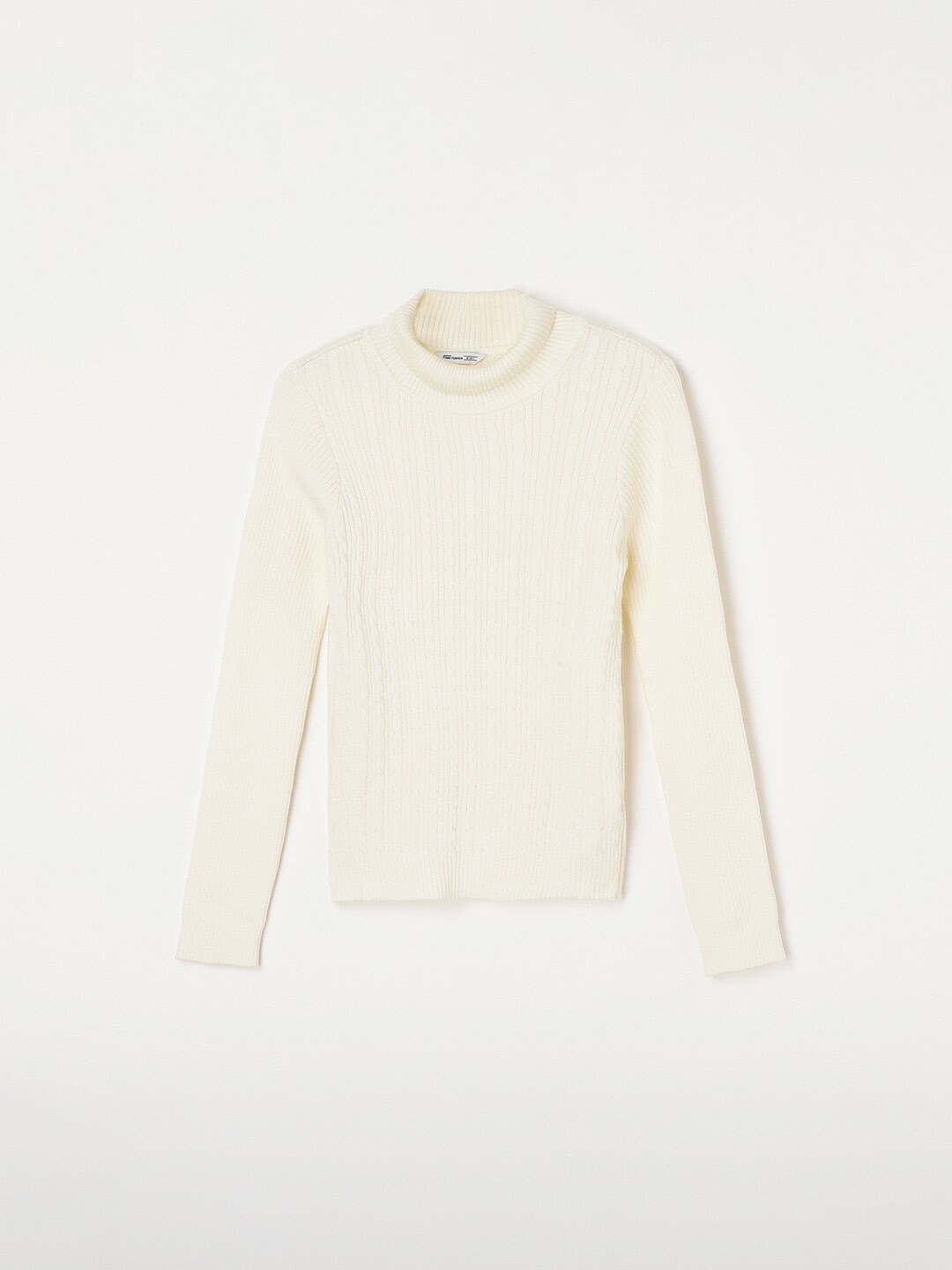 

Fame Forever by Lifestyle Girls Ribbed Pullover, Off white