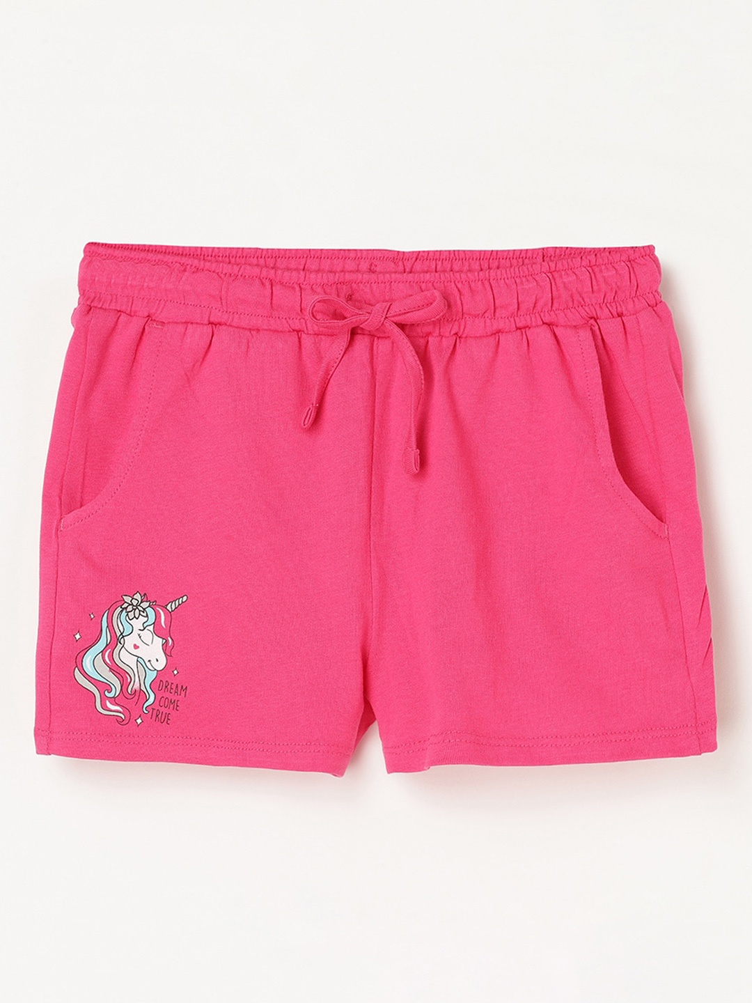 

Fame Forever by Lifestyle Girls Mid Rise Pure Cotton Shorts, Pink