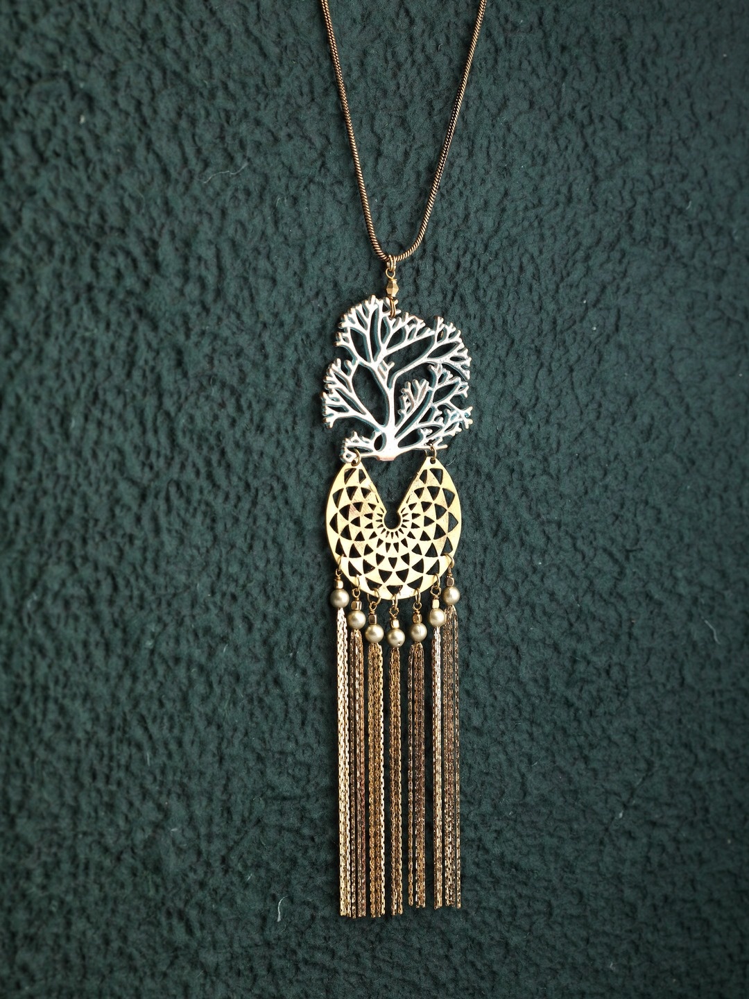 

DIVA WALK Gold-Toned Brass Handcrafted Necklace