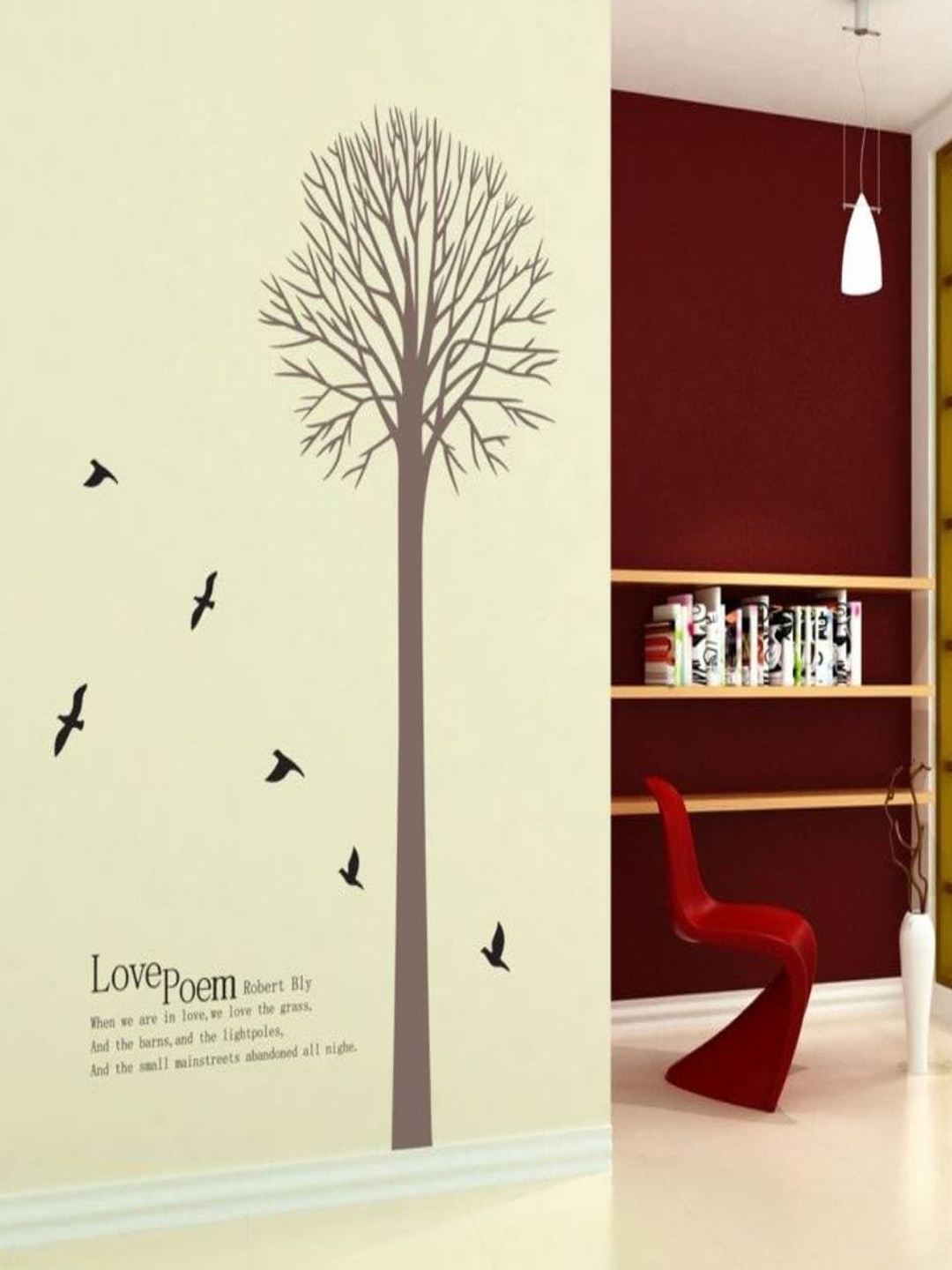 

Jaamso Royals Black & Grey Love Poem Printed Self Adhesive Wall Sticker