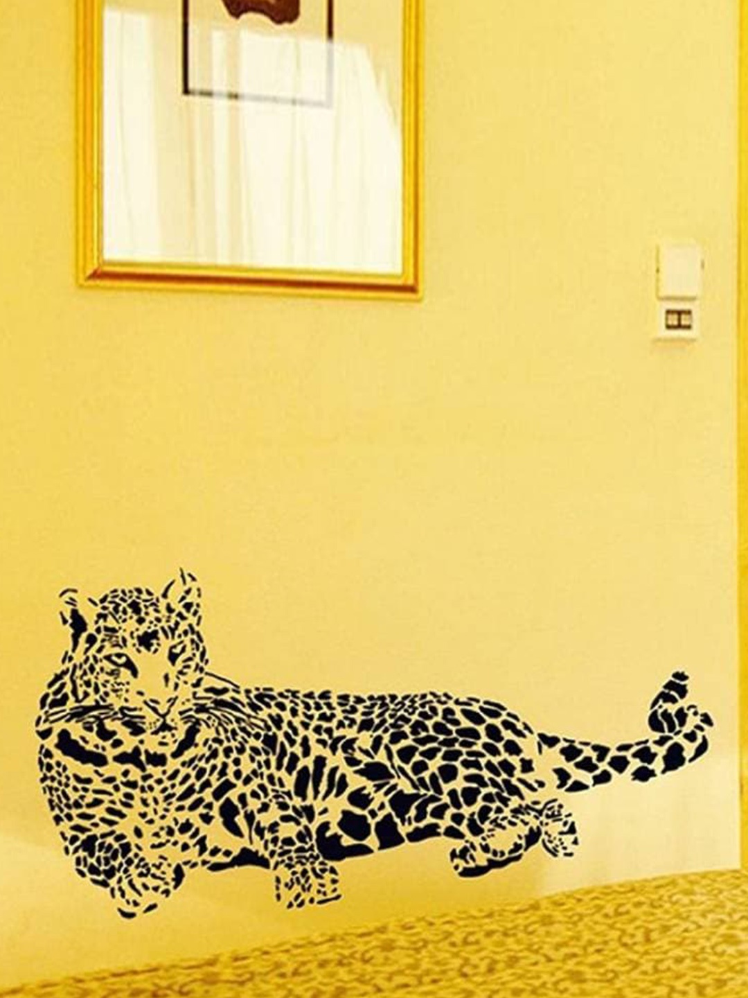 

Jaamso Royals Black Tiger Printed Self Adhesive Wall Sticker